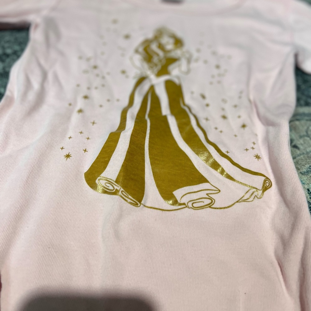 Hanna Andersson Disney sleeping beauty Princess Aurora organic cotton gold rose